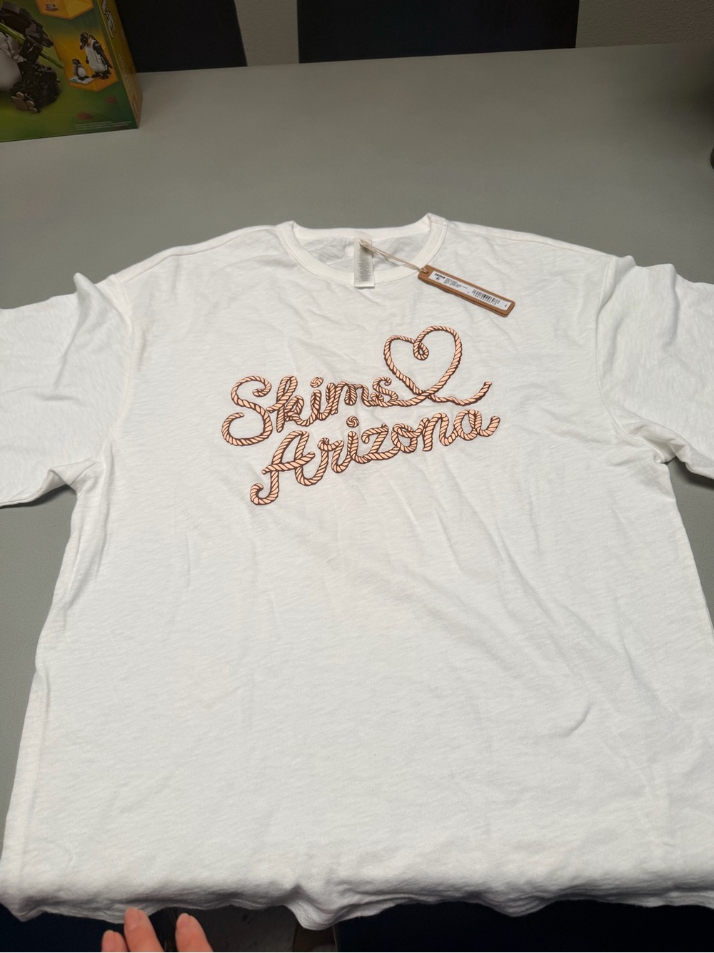 SKIMS Arizona Limited Edition! White Tee  Copper Rope Script Brand New-S - Picture 2 of 5